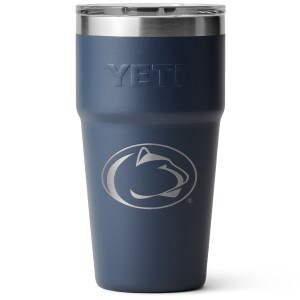 YETI 20 oz stackable navy tumbler with Penn State Athletic Logo